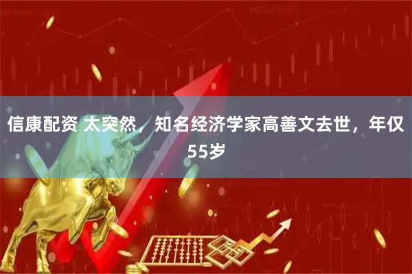 信康配资 太突然，知名经济学家高善文去世，年仅55岁