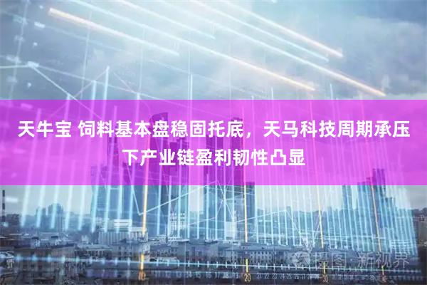 天牛宝 饲料基本盘稳固托底，天马科技周期承压下产业链盈利韧性凸显